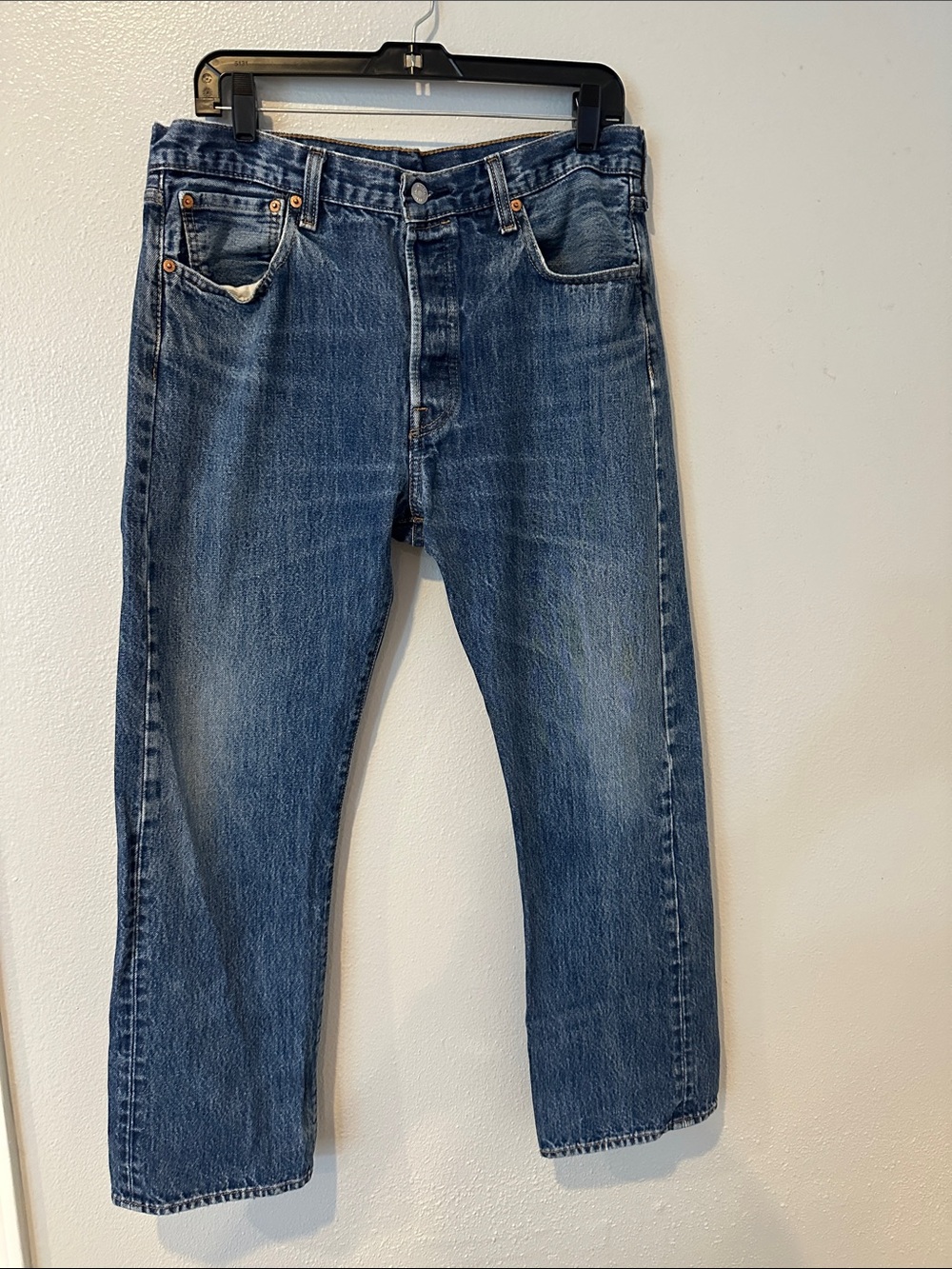 Levi’s 501 Original Fit Men’s Jeans W34 L30 Medium Dark Wash Button Fly